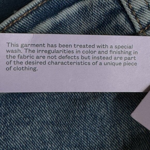 NEW Wild Fable Super High Rise Stretch Jean Shorts French Seam Detail Size 16 - Picture 12 of 12